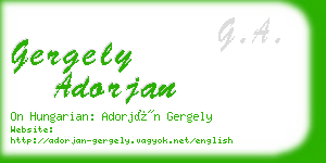 gergely adorjan business card